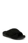 Vionic Relax Ii Plush Slide Sandal In Black