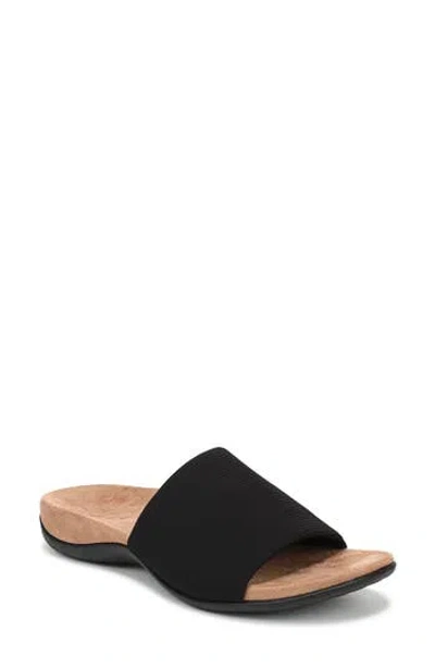 Vionic Renie Knit Slide Sandal In Black