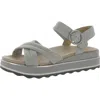 Vionic Reyna Womens Leather Slingback Wedge Sandals In Multi