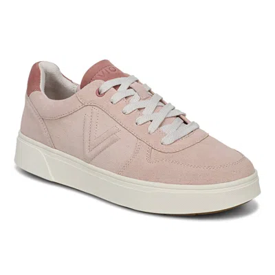 Vionic Robin Lace Up Trainer In Pink