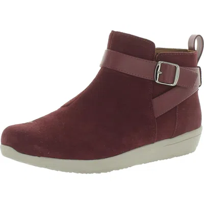 Vionic Romy Womens Suede Round Toe Ankle Boots In Multi