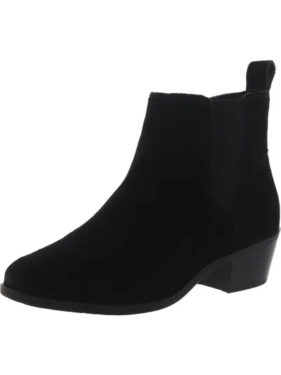 Vionic Roseland Womens Comfort Insole Almond Toe Ankle Boots In Black