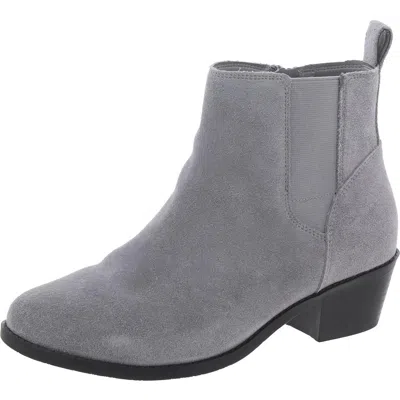 Vionic Roseland Womens Comfort Insole Almond Toe Ankle Boots In Grey