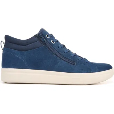 Vionic Rosemont Sneaker Dark Blue Suede Zipper Casual Shoes Hawk426