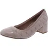 Vionic Ruby Womens Leather Quilted Block Heels In Brown