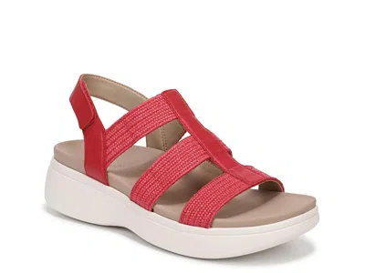 Vionic Sabrina Wedge Sandal In Red