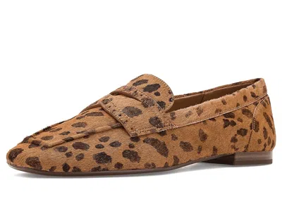 Vionic Sadie Loafer/moc Shoes Women's Flat Shoes Tan Leopard Calf Hair: 8 M In Brown