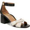 Vionic Salinas Block Heel Sandal In Black/ Cream