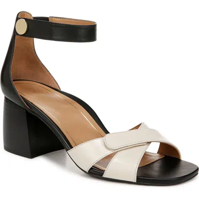 Vionic Salinas Block Heel Sandal In Black/cream