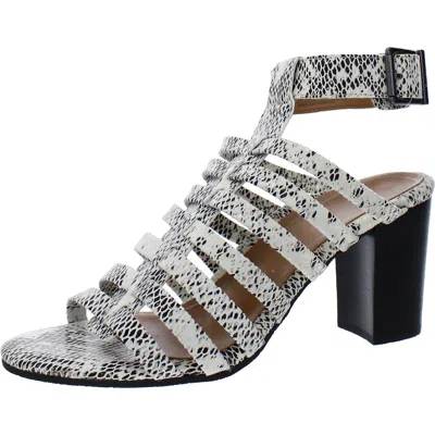 Vionic Sami Womens Leather Ankle Strap Block Heels In Multi