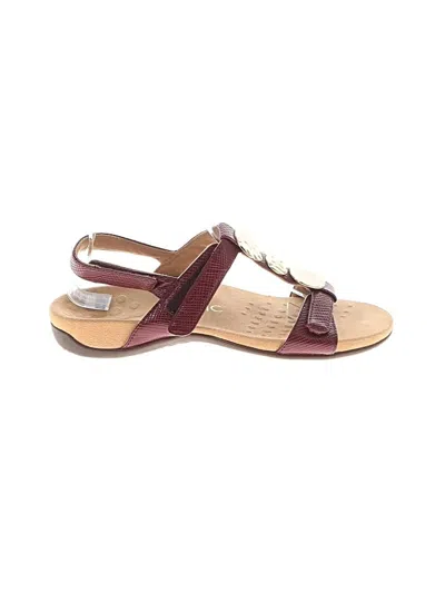 Pre-owned Vionic Sandals In Burgundy
