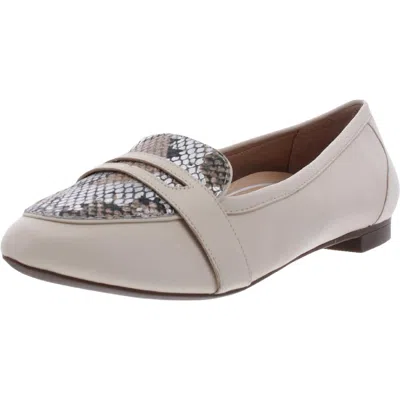 Vionic Savannah Womens Slip On Penny Loafers In White