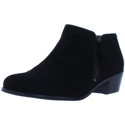 Vionic Serena Womens Suede Ankle Booties In Black