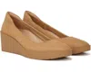 Vionic Sereno Pump Womens 6.5 Brown Nubuck Round Toe Platform Wedge Heel Khd1468