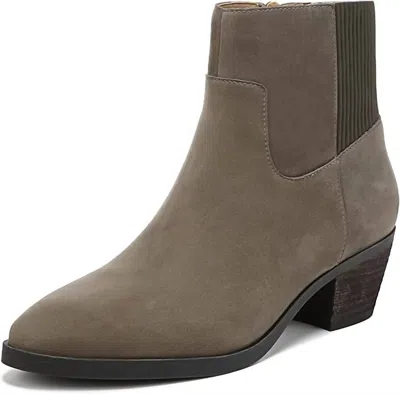 Vionic Shantelle Waterproof Leather Bootie In Stone In White