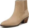 Vionic Shantelle Waterproof Leather Bootie In Wheat In Gold