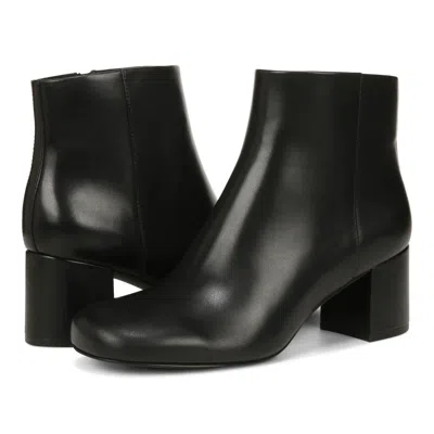 VIONIC SIBLEY BOOTS WOMEN'S BLACK LEATHER SIDE ZIP ANKLE BOOTIE JOBB1006
