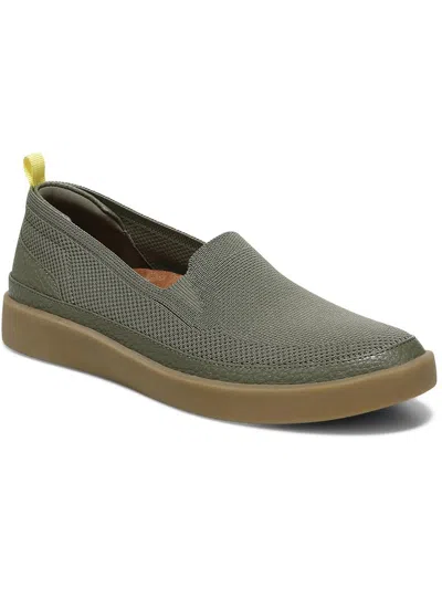 Vionic Sidney Womens Slip On Casual Loafers In Green