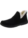 Vionic Sinclair Womens Faux Suede Slip On Ankle Boots In Black