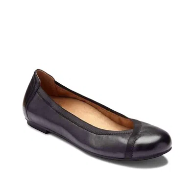 Vionic Spark Caroll Ballet Flat Shoes - Wide Width In Black In Blue