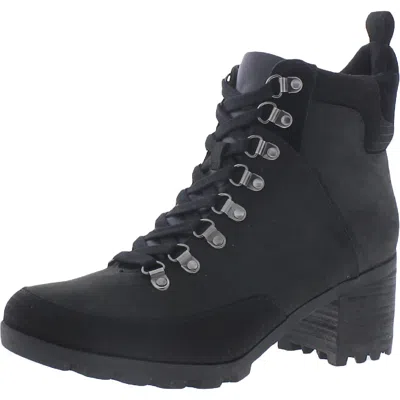 Vionic Spencer Womens Zipper Lace-up Booties In Black