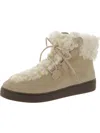 Vionic Splendid Oak Womens Suede Faux Fur Booties In Beige