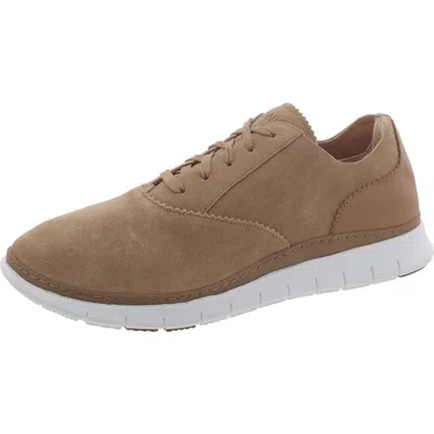 Vionic Taylor Womens Suede Lace Up Casual And Fashion Sneakers In Beige