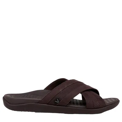 Vionic Tide Slide Chocolate Leather I9343l1200 Men's