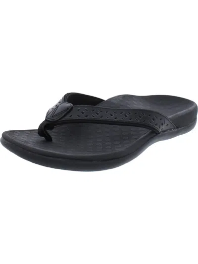 Vionic Tideperf Womens Leather Laser Thong Sandals In Multi
