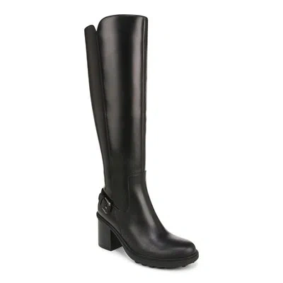 Pre-owned Vionic Trabuco Women's High Shaft Boot Black Wide Calf - 8 Medium