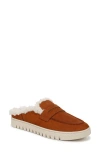 Vionic Uptown Faux Shearling Mule In Brandy