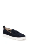 Vionic Uptown I6609l1403 Loafer Women's Us 7 Navy Suede Casual Shoes Zpo2083 In Navy/ White