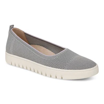 Vionic Uptown Knit Skimmer Flat In Gray