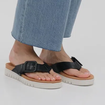 Vionic Uptown Marin Toe Post Sandal In Black