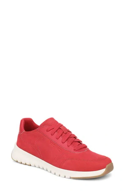 Vionic Uptown Nubuck Sneaker In Red