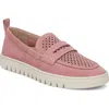 Vionic Uptown Perf Penny Loafer In Pink