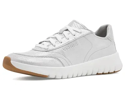 Vionic Uptown Sneakers Women's Shoes Silver Leather: 8 M