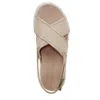 Vionic Uptown Sonoma Slingback Platform Wedge Sandal In Neutral