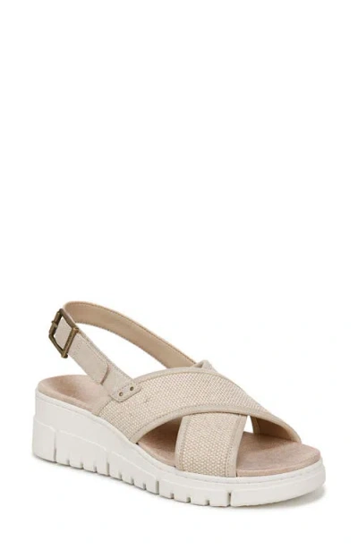 Vionic Uptown Sonoma Slingback Platform Wedge Sandal In Natural