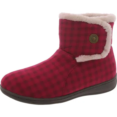 Vionic Vanah Womens Faux Suede Ankle Boots In Pink