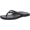 Vionic Vista Shine Womens Leather Slip On Thong Sandals In Black
