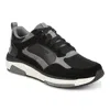 Vionic Walk Strider Weekender Sneaker In Black/slate Grey Leather/mesh