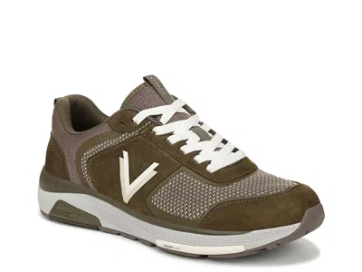 Vionic Wide Width Walk Stride Knit Sneaker In Green