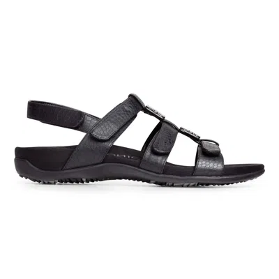 Vionic Women's Amber Sandal In Black Crocodile
