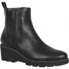Vionic Aria J0734l1001 Boots Women 7.5 Black Leather Wedge Ankle Booties Zpo3008 In Black