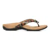 Vionic Women's Bella Ii Toe Post Sandal In Black Tropical In Brown