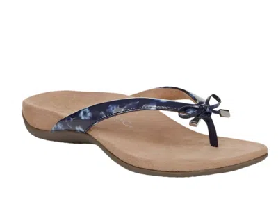 Vionic Women's Bella Sandal In Navy Poppy Print In Multi