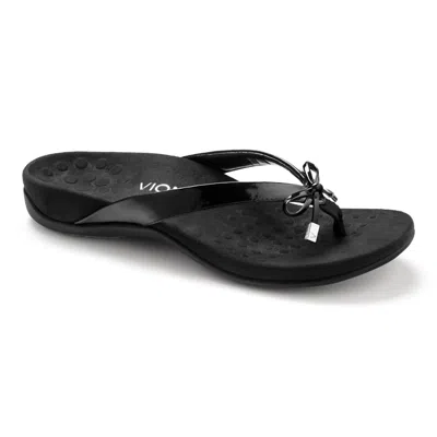 Vionic Women's Bella Toe Post Sandal In Black