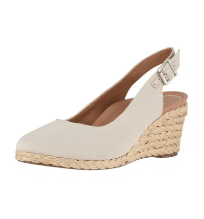 Vionic Women's Carolina Slingback Wedge Shoes In Oat In Multi