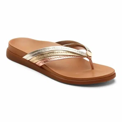 Vionic Women's Catalina Sandal In Mix Metallic In Brown